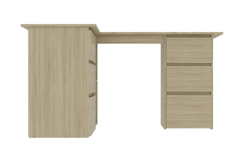 Hörnskrivbord sonoma-ek 145x100x76 cm spånskiva - Brun - Möbler - Bord & matgrupper - Kontorsbord - Skrivbord - Hörnskrivbord