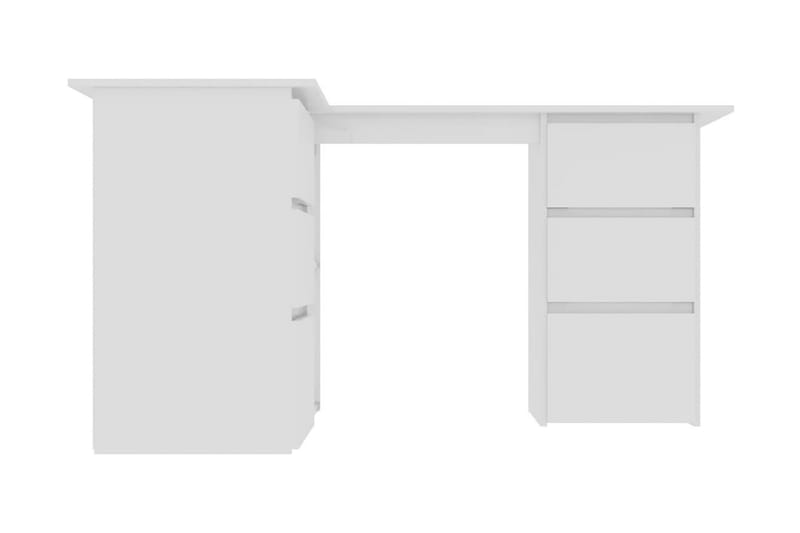 Hörnskrivbord vit högglans 145x100x76 cm spånskiva - Vit - Möbler - Bord & matgrupper - Kontorsbord - Skrivbord - Hörnskrivbord