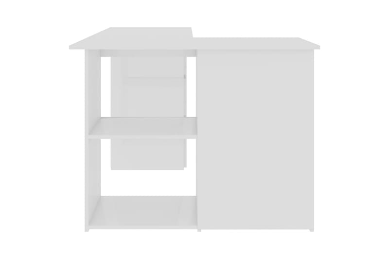 Hörnskrivbord vit högglans 145x100x76 cm spånskiva - Vit - Möbler - Bord & matgrupper - Kontorsbord - Skrivbord - Hörnskrivbord