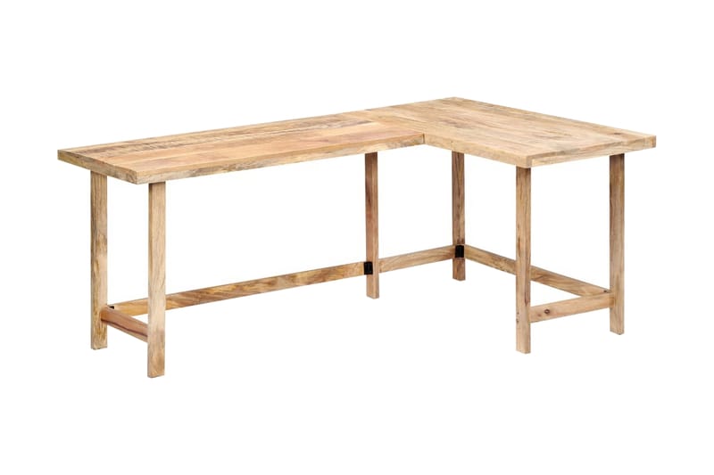 Skrivbord 180x120x76 cm massivt mangoträ - Brun - Möbler - Bord & matgrupper - Kontorsbord - Skrivbord - Hörnskrivbord
