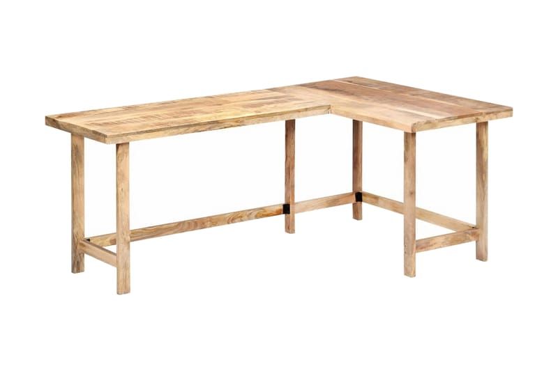 Skrivbord 180x120x76 cm massivt mangoträ - Brun - Möbler - Bord & matgrupper - Kontorsbord - Skrivbord - Hörnskrivbord