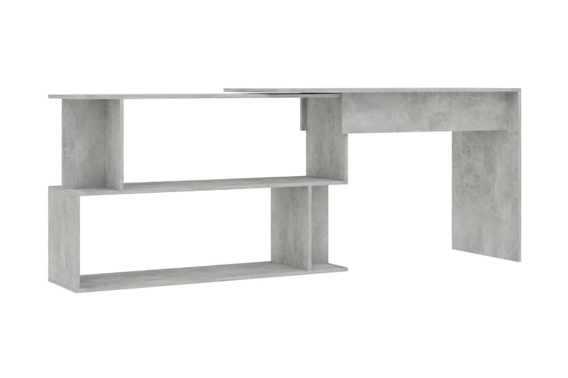 Skrivbord hörn betonggrå 200x50x76 cm spånskiva - Grå - Möbler - Bord & matgrupper - Kontorsbord - Skrivbord - Hörnskrivbord