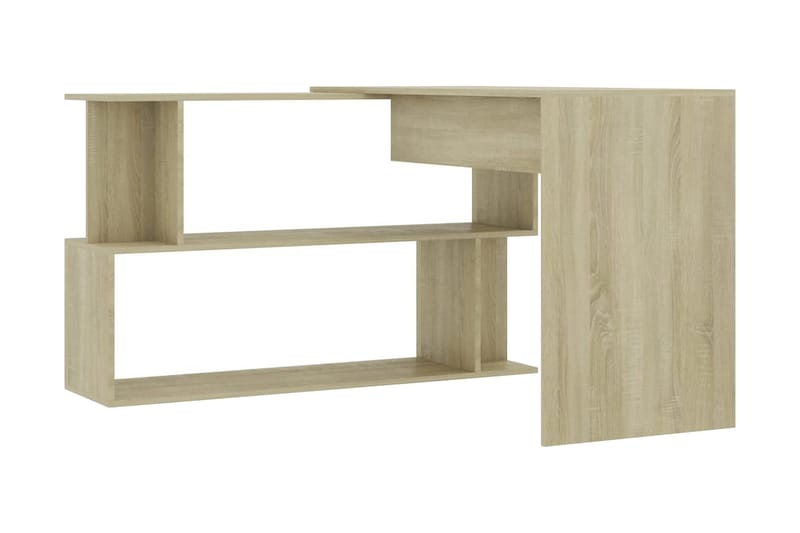 Skrivbord hörn sonoma-ek 200x50x76 cm spånskiva - Brun - Möbler - Bord & matgrupper - Kontorsbord - Skrivbord - Hörnskrivbord