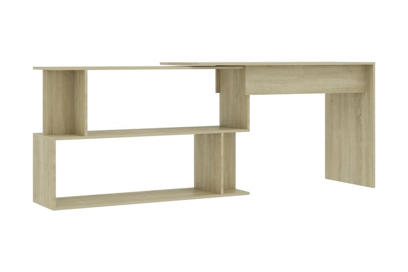 Skrivbord hörn sonoma-ek 200x50x76 cm spånskiva - Brun - Möbler - Bord & matgrupper - Kontorsbord - Skrivbord - Hörnskrivbord
