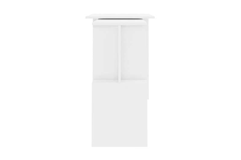 Skrivbord hörn vit högglans 200x50x76 cm spånskiva - Vit - Möbler - Bord & matgrupper - Kontorsbord - Skrivbord - Hörnskrivbord