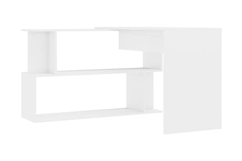 Skrivbord hörn vit högglans 200x50x76 cm spånskiva - Vit - Möbler - Bord & matgrupper - Kontorsbord - Skrivbord - Hörnskrivbord