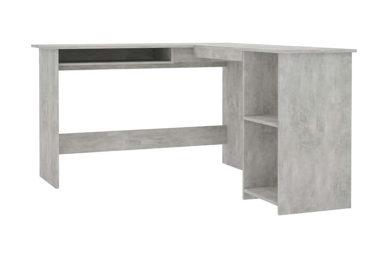 Skrivbord L-format betonggrå 120x140x75 cm spånskiva - Grå - Möbler - Bord & matgrupper - Kontorsbord - Skrivbord - Hörnskrivbord