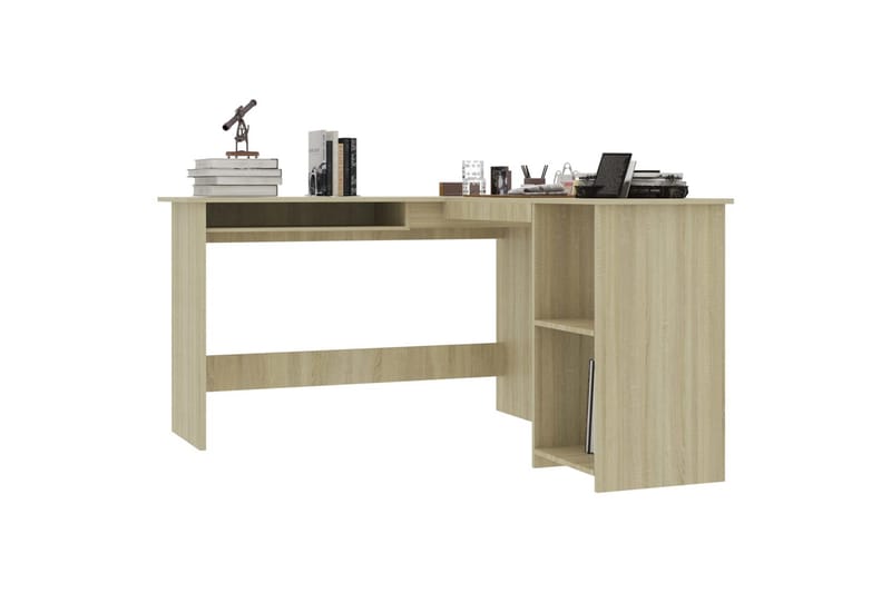 Skrivbord L-format sonoma-ek 120x140x75 cm spånskiva - Brun - Möbler - Bord & matgrupper - Kontorsbord - Skrivbord - Hörnskrivbord