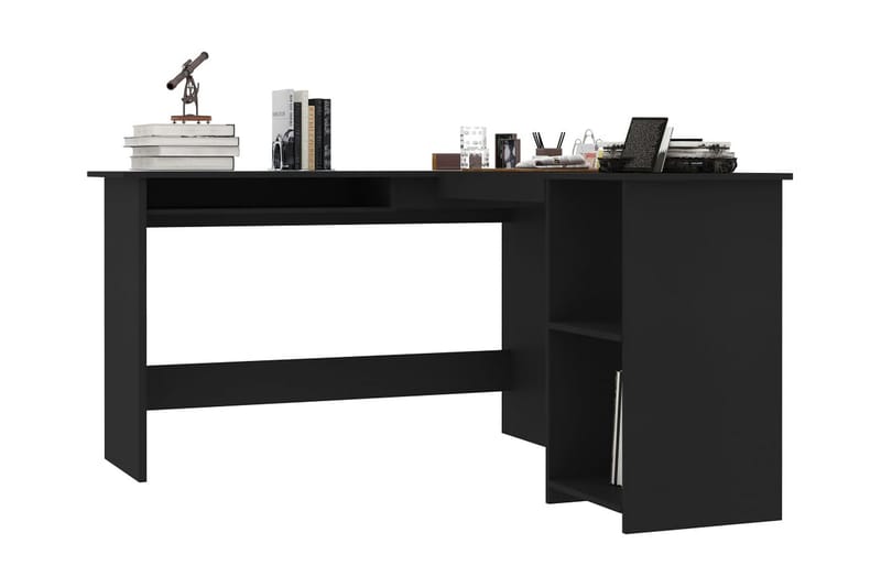 Skrivbord L-format svart 120x140x75 cm spånskiva - Svart - Möbler - Bord & matgrupper - Kontorsbord - Skrivbord - Hörnskrivbord