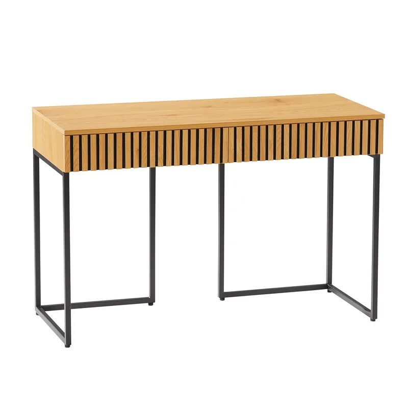 Skrivbord Hampton 120x50x79 cm melamin, ekbark / svart