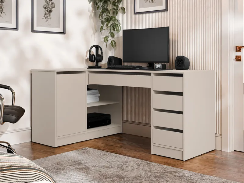 Harland Skrivbord 158 cm - beige - Möbler - Bord & matgrupper - Kontorsbord - Skrivbord - Hörnskrivbord