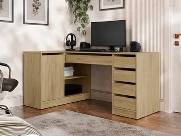 Harland Skrivbord 158 cm - brun - Möbler - Bord & matgrupper - Kontorsbord - Skrivbord - Hörnskrivbord