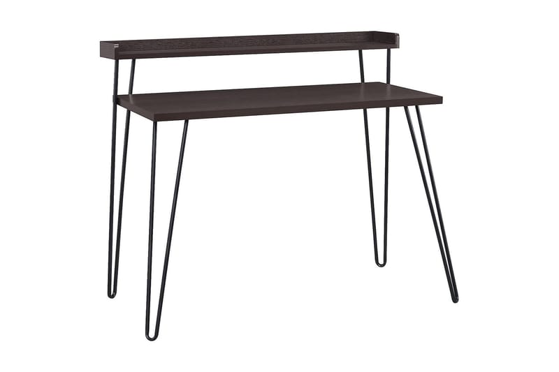 Haven Skrivbord 114 cm med Förvaring Hylla Espresso/Svart - Dorel Home - Skrivbord