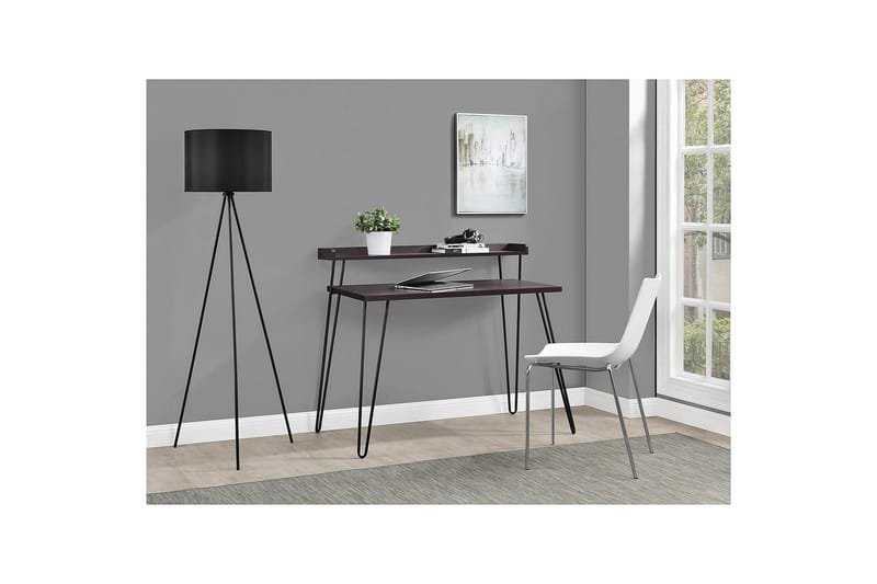 Haven Skrivbord 114 cm med Förvaring Hylla Espresso/Svart - Dorel Home - Skrivbord