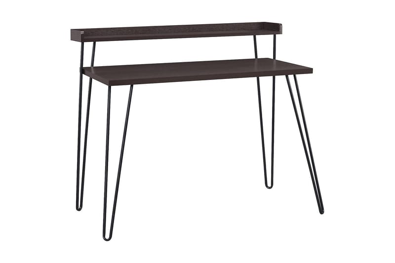 Haven Skrivbord 114 cm med Förvaring Hylla Espresso/Svart, Dorel Home