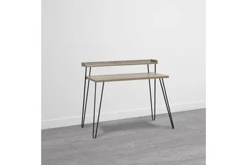 Haven Skrivbord 114 cm med Förvaring Hylla Grå/Svart - Dorel Home - Möbler - Bord & matgrupper - Kontorsbord - Skrivbord