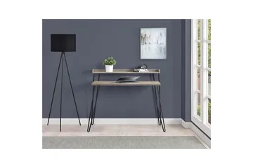 Haven Skrivbord 114 cm med Förvaring Hylla Grå/Svart - Dorel Home - Möbler - Bord & matgrupper - Kontorsbord - Skrivbord