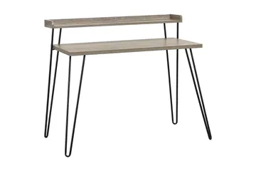 Haven Skrivbord 114 cm med Förvaring Hylla Grå/Svart - Dorel Home - Möbler - Bord & matgrupper - Kontorsbord - Skrivbord