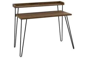 Haven Skrivbord 114 cm med Förvaring Hylla Valnötsbrun/Svart - Dorel Home - Möbler - Bord & matgrupper - Kontorsbord - Skrivbord