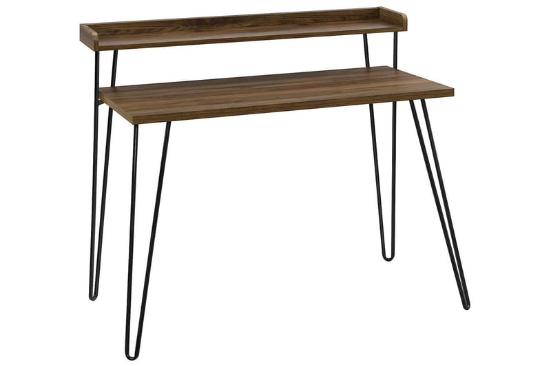 Haven Skrivbord 114 cm med Förvaring Hylla Valnötsbrun/Svart - Dorel Home - Möbler - Bord & matgrupper - Kontorsbord - Skrivbord