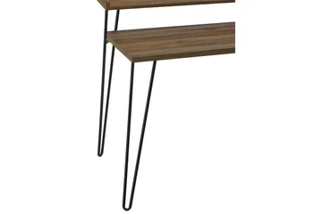 Haven Skrivbord 114 cm med Förvaring Hylla Valnötsbrun/Svart - Dorel Home - Möbler - Bord & matgrupper - Kontorsbord - Skrivbord