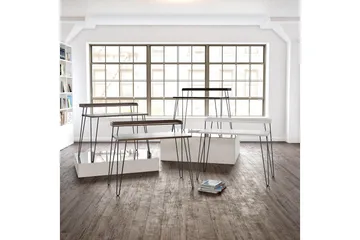 Haven Skrivbord 114 cm med Förvaring Hylla Valnötsbrun/Svart - Dorel Home - Möbler - Bord & matgrupper - Kontorsbord - Skrivbord
