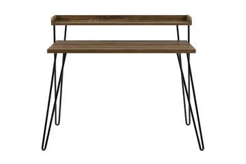 Haven Skrivbord 114 cm med Förvaring Hylla Valnötsbrun/Svart - Dorel Home - Möbler - Bord & matgrupper - Kontorsbord - Skrivbord