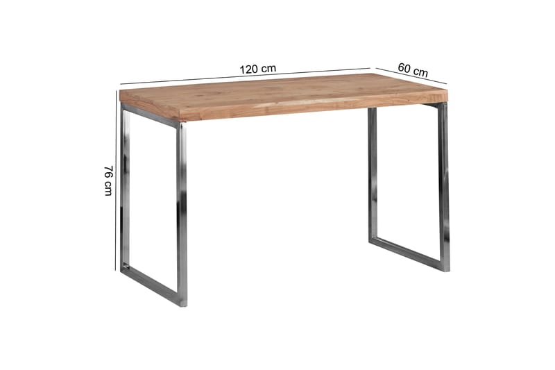 Hayoz Skrivbord 120 cm - Akacia/Krom - Möbler - Bord & matgrupper - Kontorsbord - Skrivbord