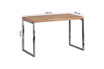Hayoz Skrivbord 120 cm - Akacia/Krom - Möbler - Bord & matgrupper - Kontorsbord - Skrivbord