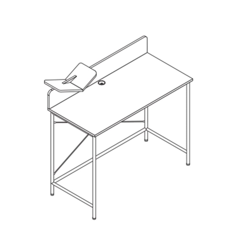 Skrivbord Hedvig ask/svart 100x49,5x85 cm - ask / svart - Möbler - Bord & matgrupper - Kontorsbord - Skrivbord
