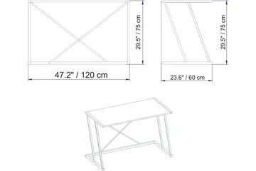 Holmö Skrivbord 120 cm - Brun - Möbler - Bord & matgrupper - Kontorsbord - Skrivbord