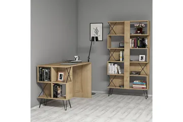 Hovdane Skrivbord 120 cm med Förvaring Hylla + Bokhylla