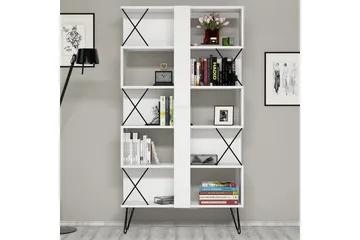 Hovdane Skrivbord 120 cm med Förvaring Hylla + Bokhylla - Extra Vit - Möbler - Bord & matgrupper - Kontorsbord - Skrivbord