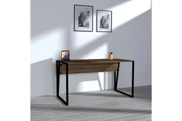 Husada Skrivbord 140 cm - Valnötsbrun/Svart - Möbler - Bord & matgrupper - Kontorsbord - Skrivbord