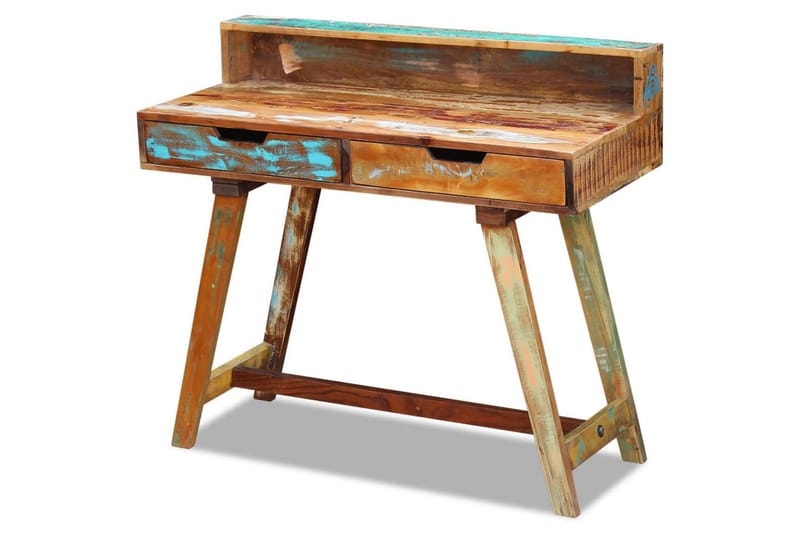 Skrivbord i massivt återvunnet trä - Flerfärgad - Skrivbord