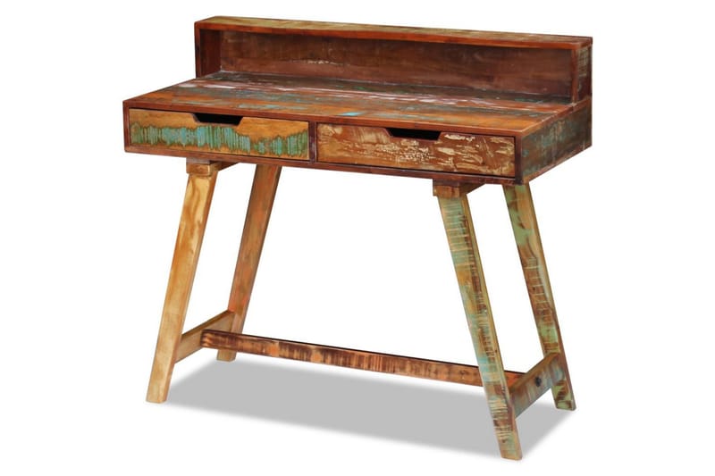 Skrivbord i massivt återvunnet trä - Flerfärgad - Skrivbord