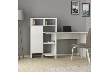 Irbene Skrivbord 135 cm med Förvaring Hyllor + Skåp - Vit - Möbler - Bord & matgrupper - Kontorsbord - Skrivbord