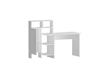 Irbene Skrivbord 135 cm med Förvaring Hyllor + Skåp - Vit - Möbler - Bord & matgrupper - Kontorsbord - Skrivbord