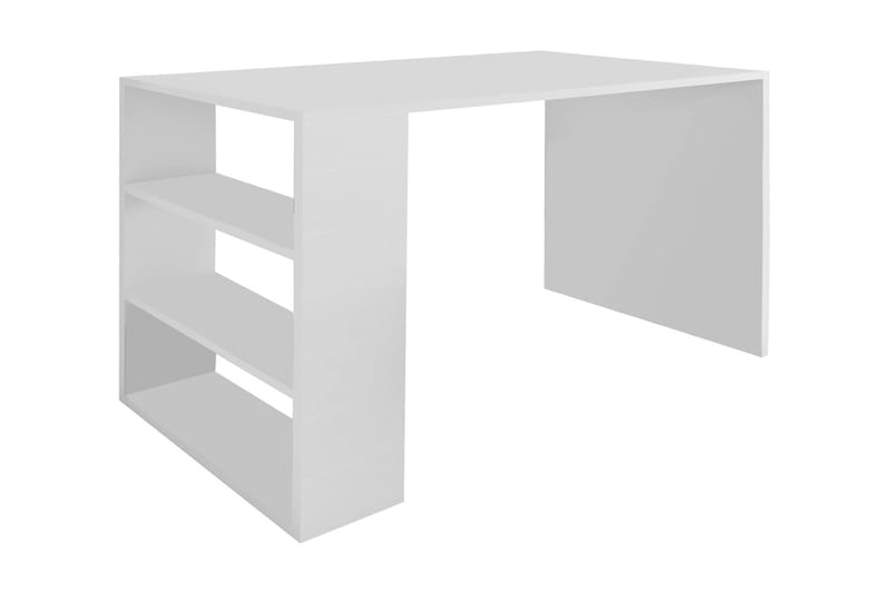 Irbene Skrivbord 90 cm med Förvaring 3 Hyllor - Vit - Skrivbord