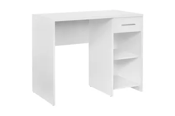 Irbene Skrivbord 90 cm med Förvaring Låda + 2 Hyllor - Vit - Möbler - Bord & matgrupper - Kontorsbord - Skrivbord