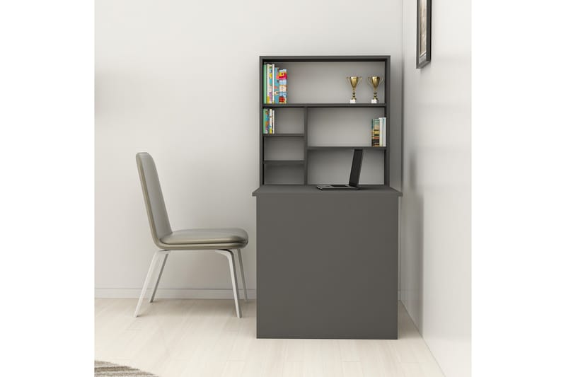 Irbene Väggskrivbord 59 cm med Förvaring Hylla - Antracit - Möbler - Bord & matgrupper - Kontorsbord - Skrivbord