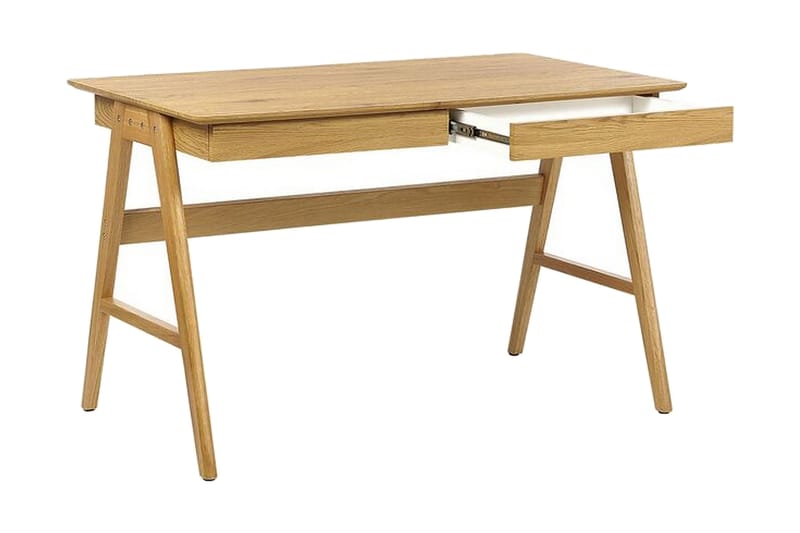 Jahnyia Skrivbord 120 cm 2 Lådor - Ljusbrun - Möbler - Bord & matgrupper - Kontorsbord - Skrivbord