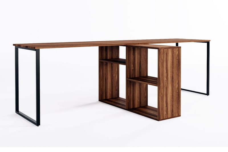 Kafrein Skrivbord 240x72x240 cm - Brun - Möbler - Bord & matgrupper - Kontorsbord - Skrivbord