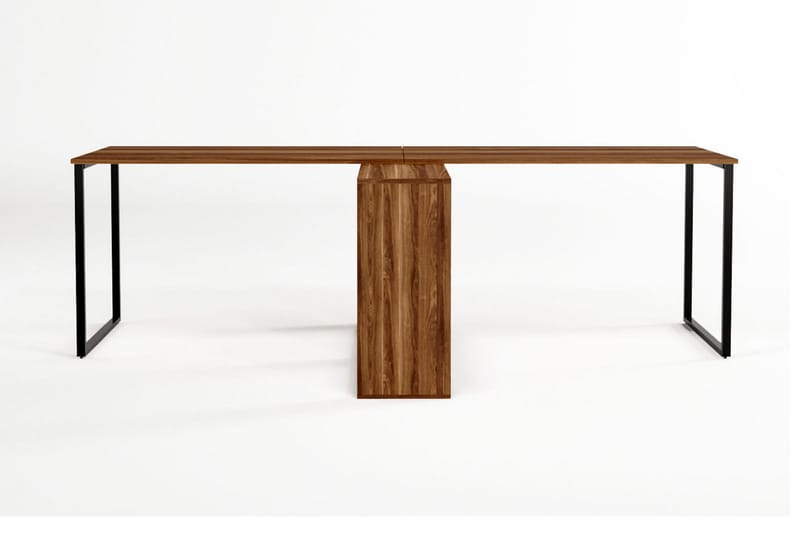 Kafrein Skrivbord 240x72x240 cm - Brun - Möbler - Bord & matgrupper - Kontorsbord - Skrivbord