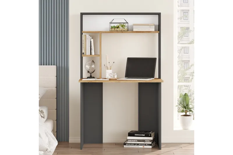 Kaiji Skrivbord 90x51,6 cm Mörkblå/Svart - Hanah Home - Möbler - Bord & matgrupper - Kontorsbord - Skrivbord