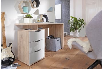 Kaille Rektangulärt Skrivbord med Lådor i Trä - Beige - Möbler - Bord & matgrupper - Kontorsbord - Skrivbord