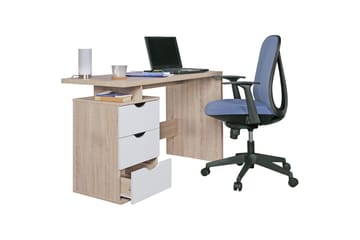 Kaille Rektangulärt Skrivbord med Lådor i Trä - Beige - Möbler - Bord & matgrupper - Kontorsbord - Skrivbord
