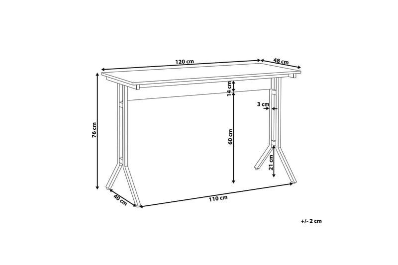 Kashay Skrivbord 120 cm - Brun/Grå - Skrivbord