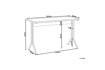 Kashay Skrivbord 120 cm - Brun/Grå - Möbler - Bord & matgrupper - Kontorsbord - Skrivbord