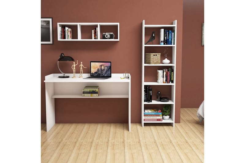 Kazeck Kontorsmöbelset 118 cm - Vit - Möbler - Bord & matgrupper - Kontorsbord - Skrivbord